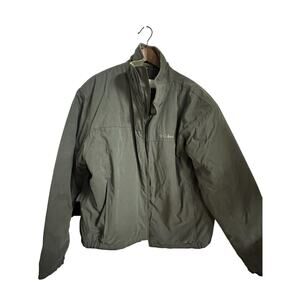 Columbia Jacket Mens XL Green Fleece Lined Insulated Zip Outdoor Casual
